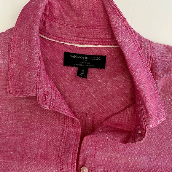 Banana Republic Pink Women's Blouse - Picture 6 of 10